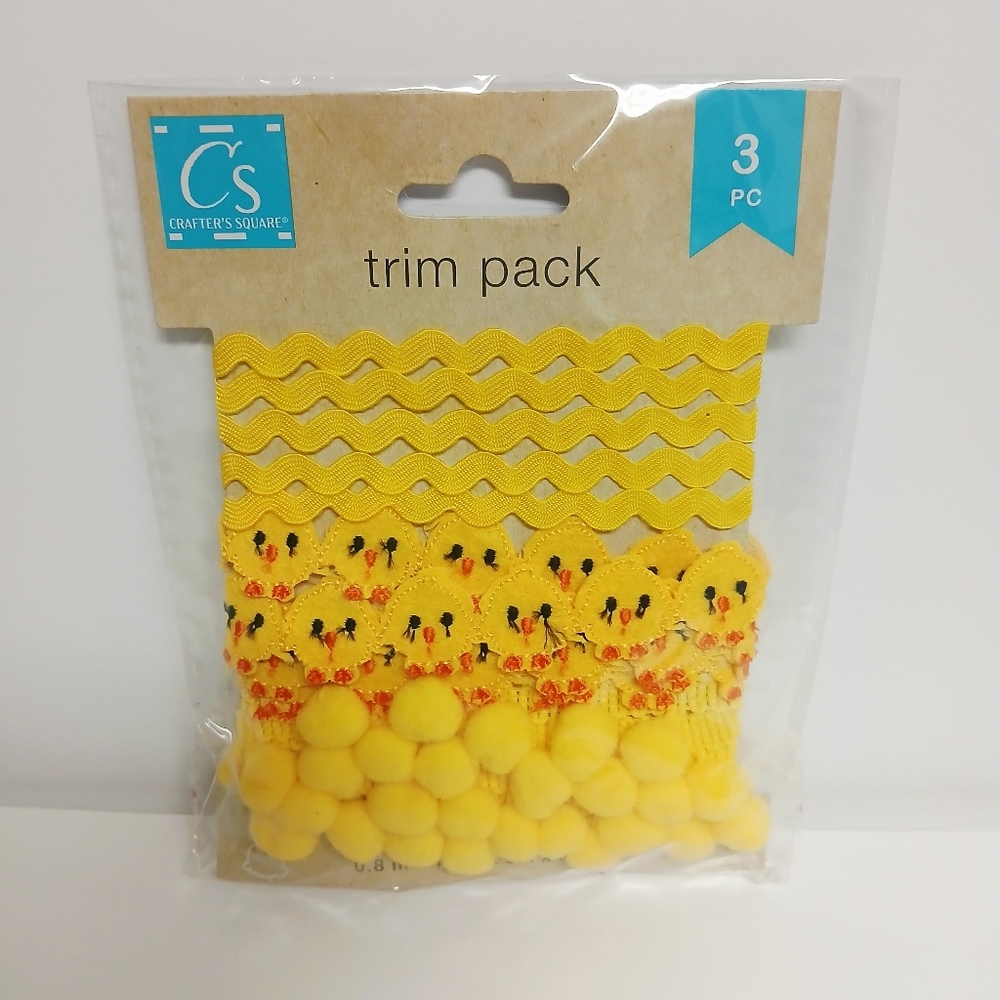 Crafter's Square Yellow Spring Chick Ribbon Trim